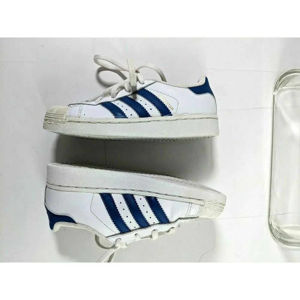 Adidas Superstar Sneakers White Blue  Leather‎